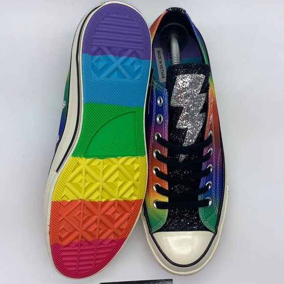 NEW Converse Chuck 70 Low Pride Shimmering Rainbow - Picture 4 of 9